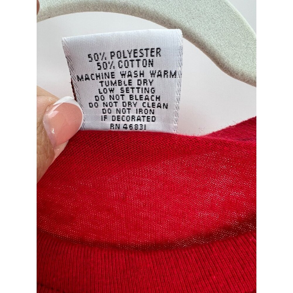 VTG Coca-Cola Red Graphic Single Stitch T-Shirt XL 50/50 Cotton Polyester Made I - Picture 4 of 9